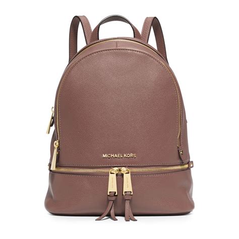 michael kors backpack leather tan|Michael Kors leather backpack men.